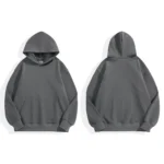 16.9oz 480gsm Heavy Weight Cotton Plus Velvet Hooded Sweater Men Thickened Tight Polar Fleece Pullover Hoodie Women Sweatshirt - Image 4